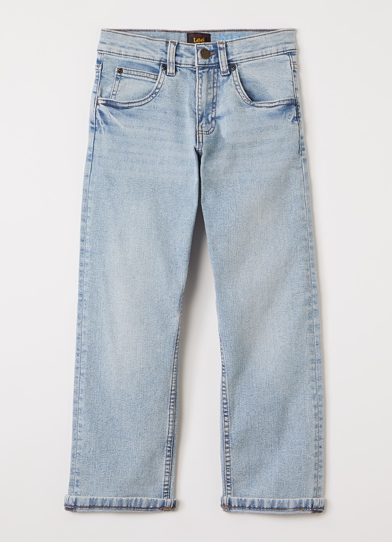 LEE Jongens Darren straight leg jeans met stretch in de kleur Lichtblauw, maat: 7-8Y=122