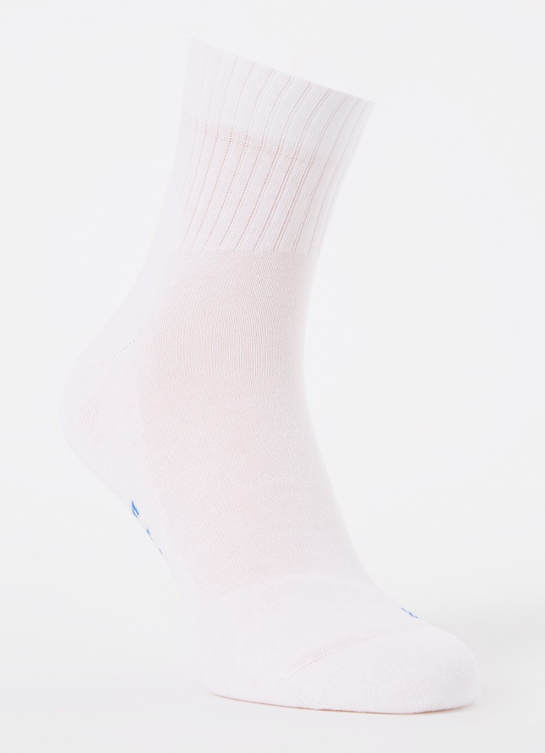 Falke Heren Run Rib sportsokken met logo in de kleur Wit, maat: 46-48