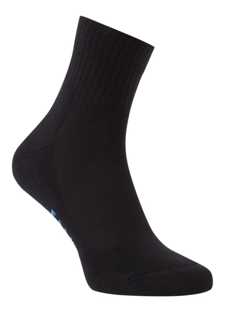 Falke Heren Run Rib sportsokken met logo in de kleur Zwart, maat: 42-43