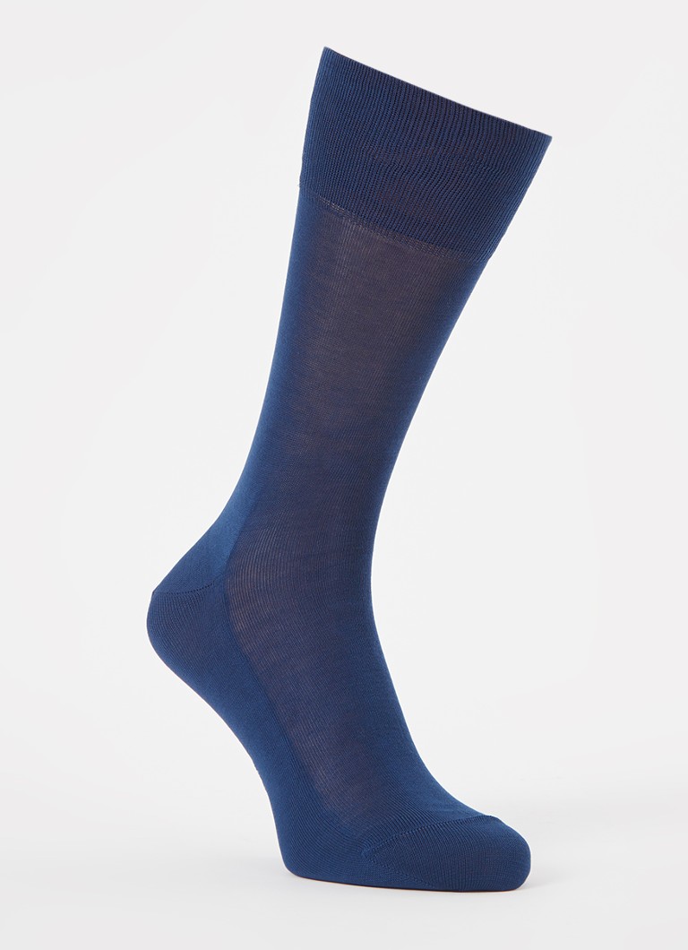 Falke Heren Tiago sokken in katoenblend in de kleur Royalblauw, maat: 45-46