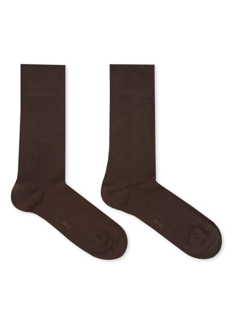 Falke Heren Swing sokken in 2-pack in de kleur Donkerbruin, maat: 39/42