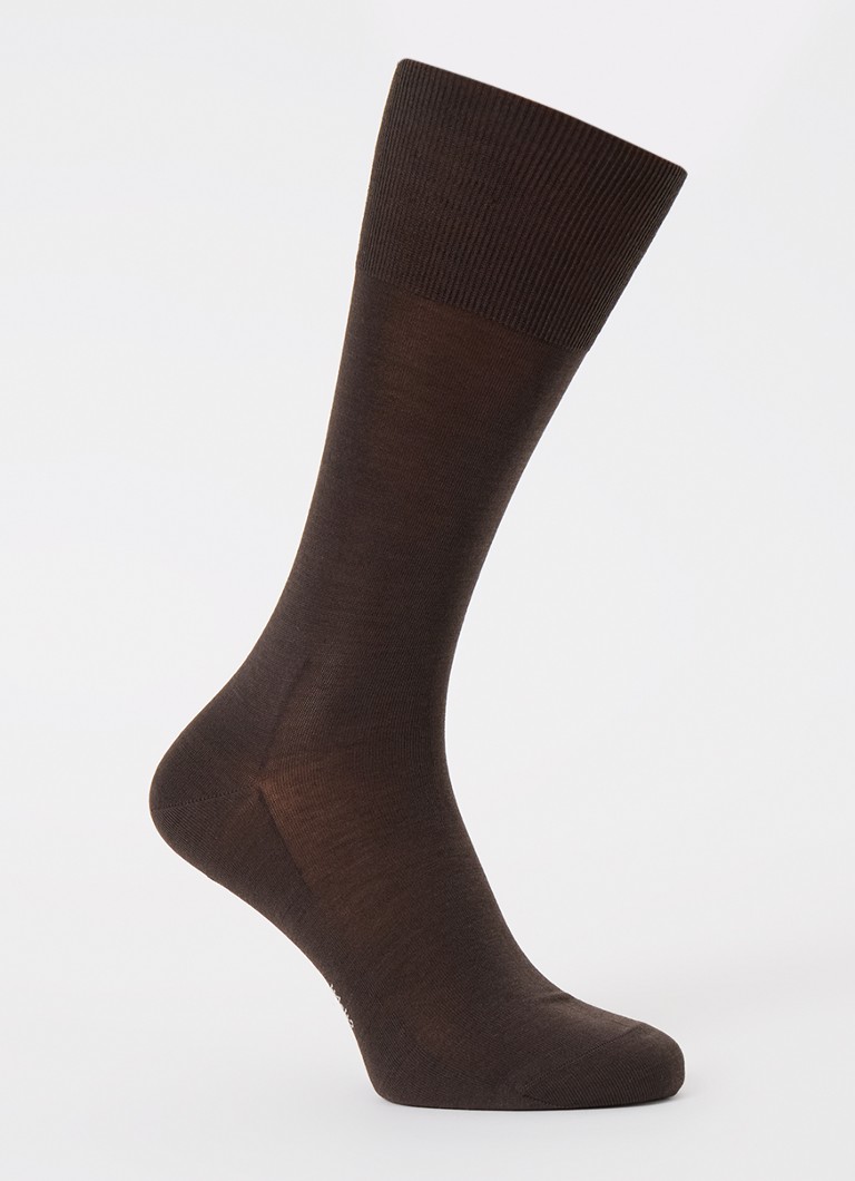 Falke Heren Climawool sokken in wolblend in de kleur Donkerbruin, maat: 45-46