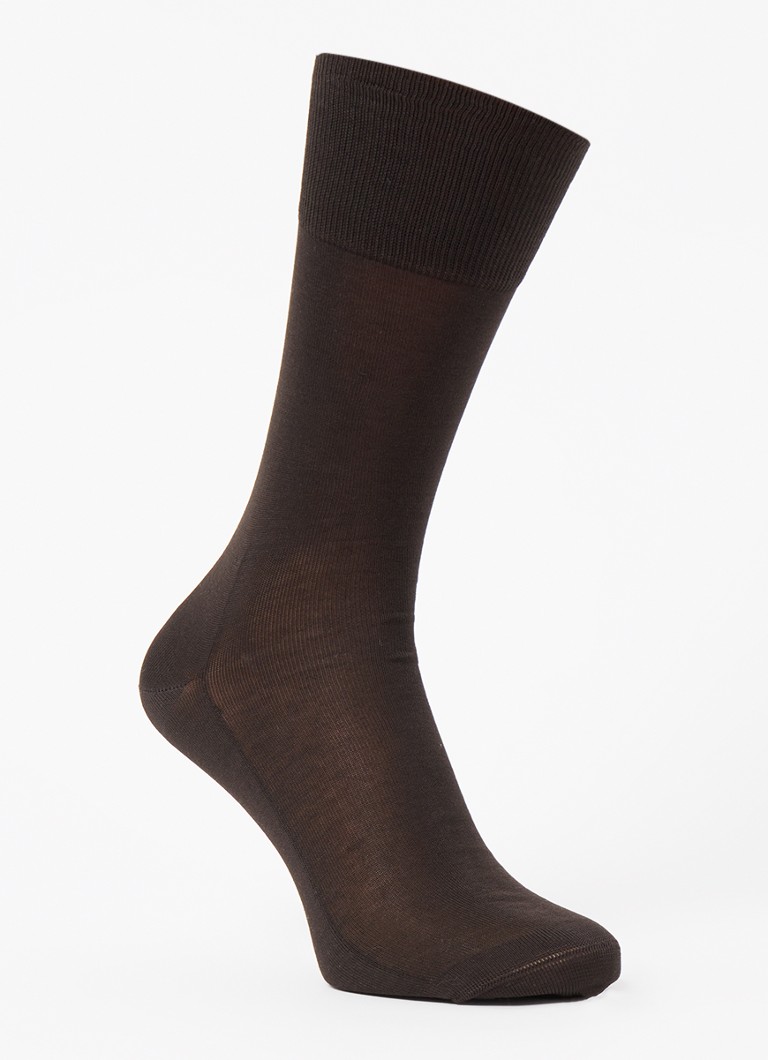 Falke Heren Tiago sokken in katoenblend in de kleur Donkerbruin, maat: 45-46