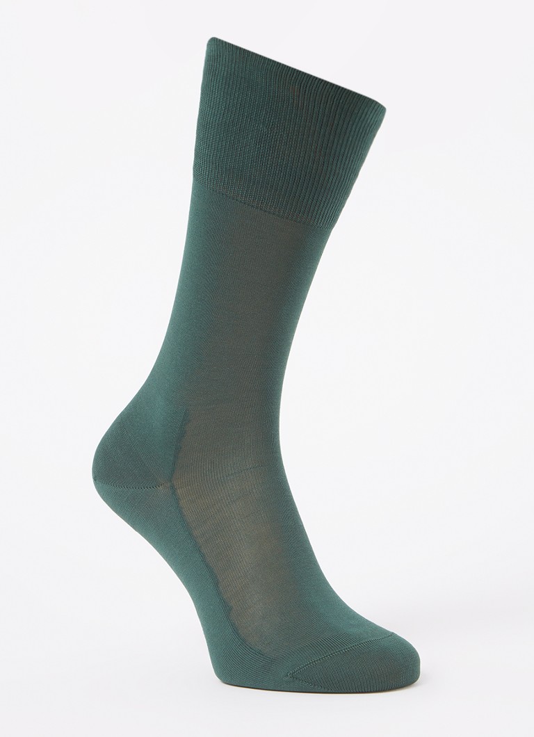 Falke Heren Tiago sokken in katoenblend in de kleur Legergroen, maat: 39-40