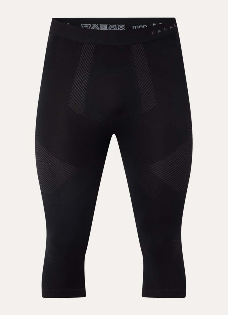 Falke Heren Legging met logo in de kleur Zwart, maat: L