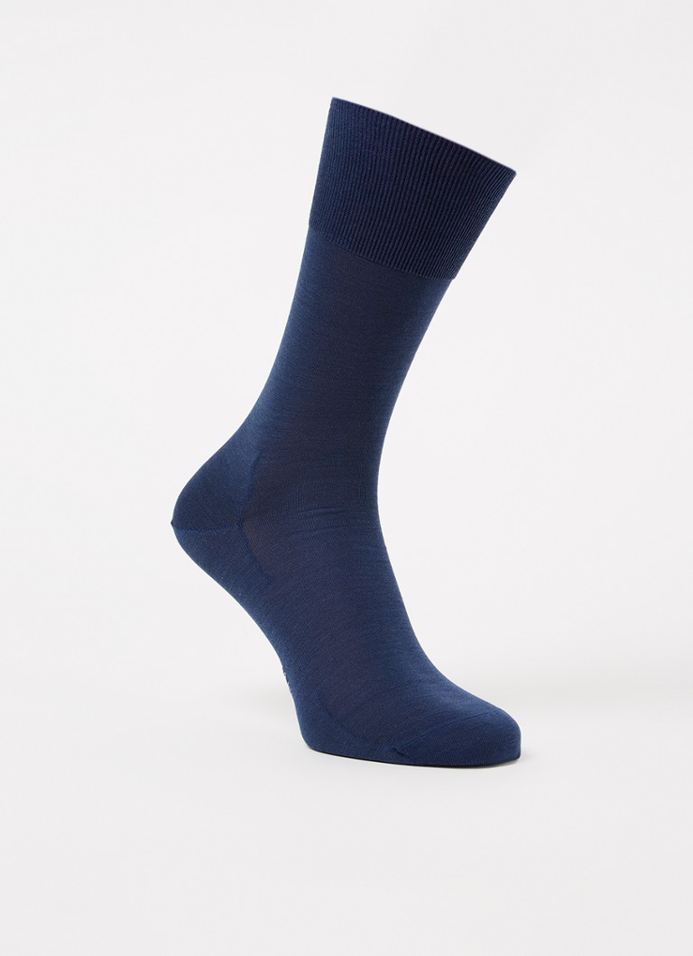 Falke Heren Climawool sokken in scheerwolblend in de kleur Royalblauw, maat: 39-40