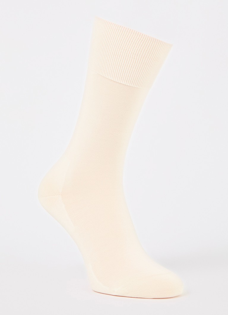 Falke Heren Climawool sokken in wolblend in de kleur Gebroken wit, maat: 41-42