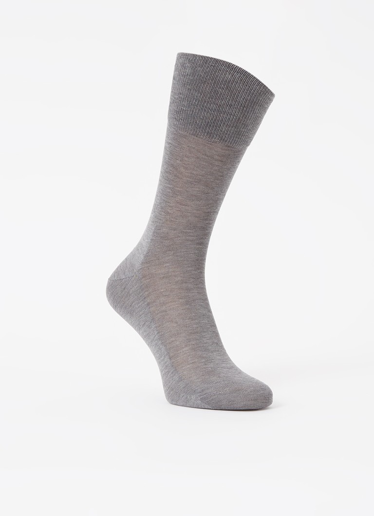 Falke Heren Tiago sokken in katoenblend in de kleur Middengrijs, maat: 45-46