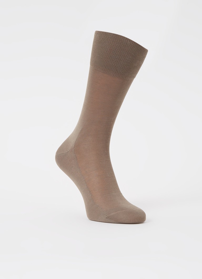 Falke Heren Tiago sokken in katoenblend in de kleur Donkerkhaki, maat: 39-40