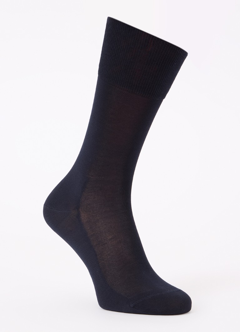 Falke Heren Tiago sokken in katoenblend in de kleur Donkerblauw, maat: 43-44