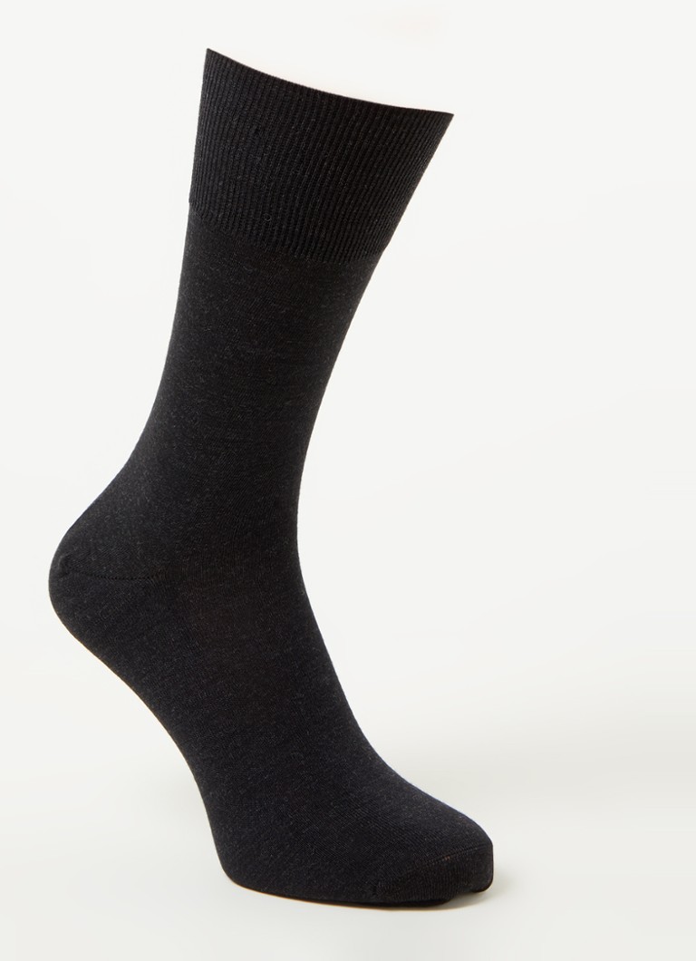Falke Heren Airport sokken in wolblend in 3-pack in de kleur Antraciet, maat: 47-48