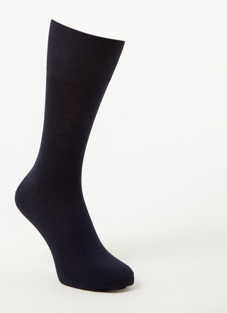 Falke Heren Airport sokken in wolblend in 3-pack in de kleur Donkerblauw, maat: 47-48