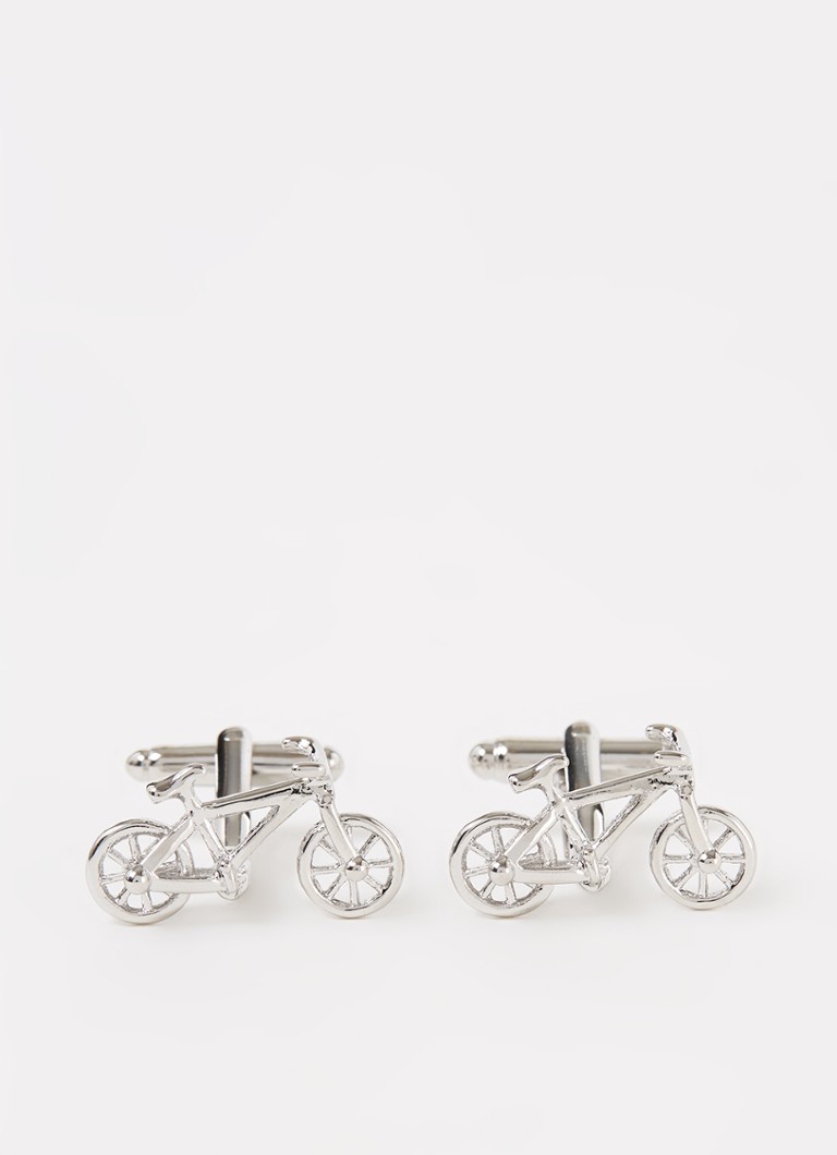 Profuomo Heren Fiets manchetknopen in de kleur Zilver, maat: OS