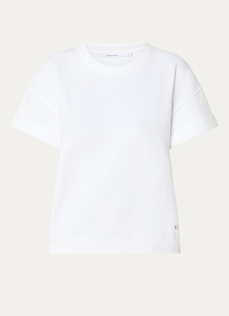 Xandres Dames Fienne T-shirt met ronde hals in de kleur Wit