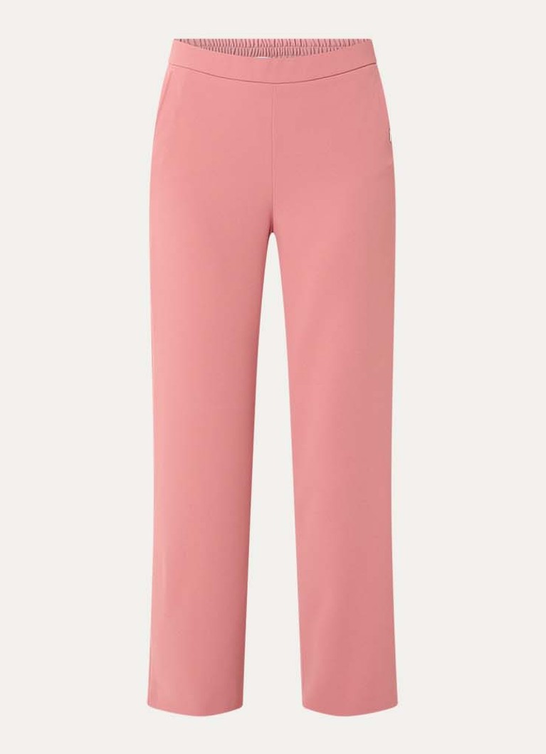 Xandres Dames Phocas high waist straight fit pantalon met steekzakken in de kleur Koraal