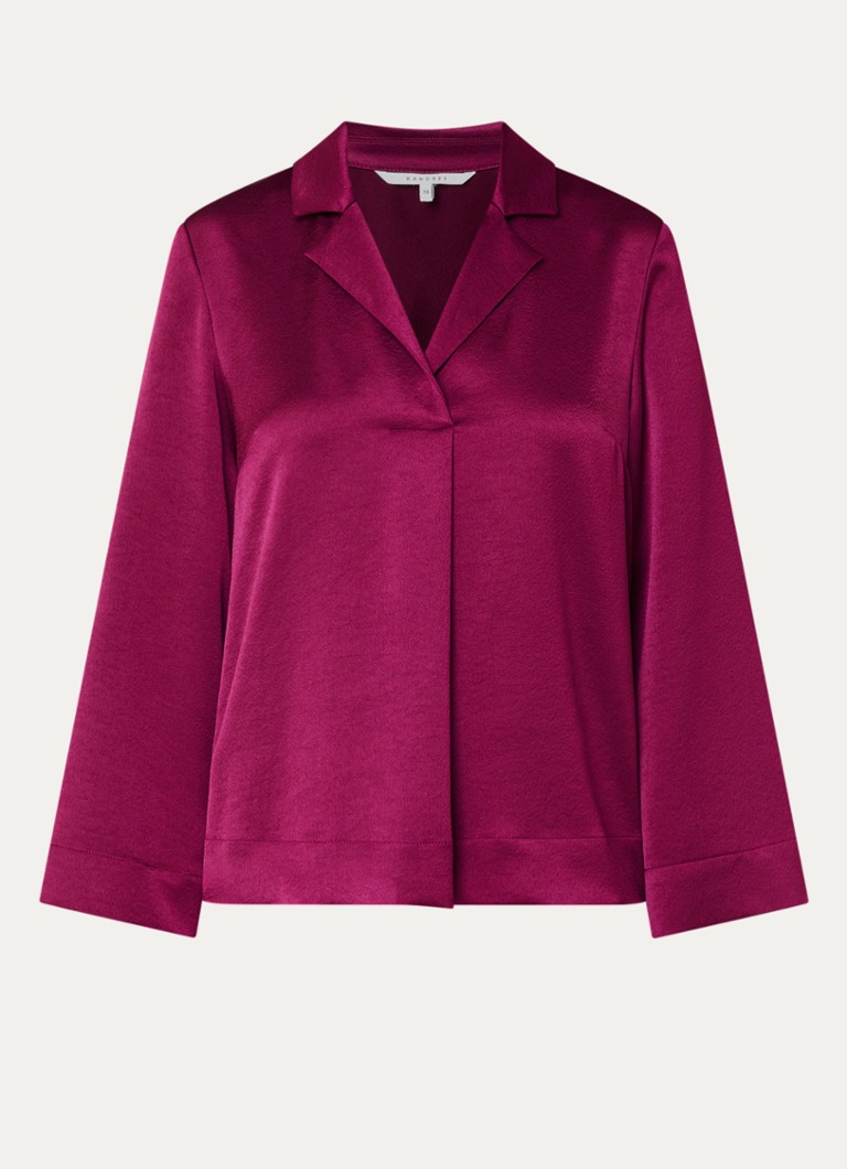 Xandres Dames Helinka tuniek met V-hals in de kleur Paars