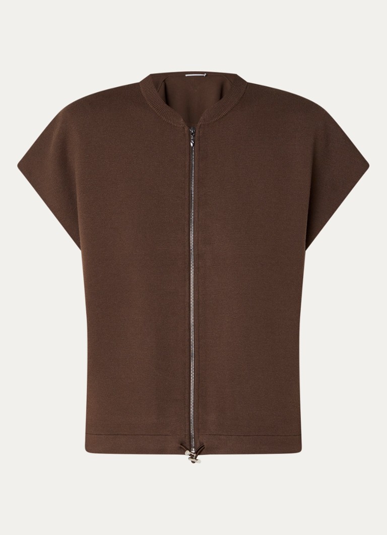 Xandres Dames Aglae gilet met steekzakken in de kleur Bruin