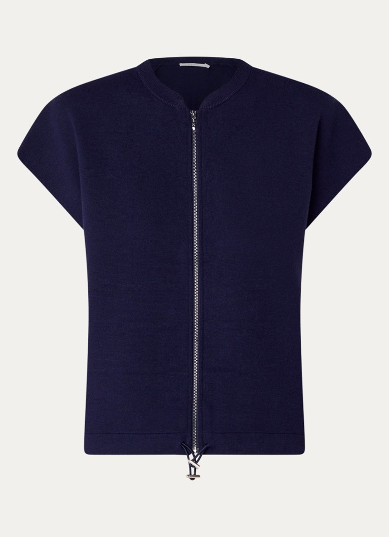 Xandres Dames Aglae gilet met steekzakken in de kleur Donkerblauw