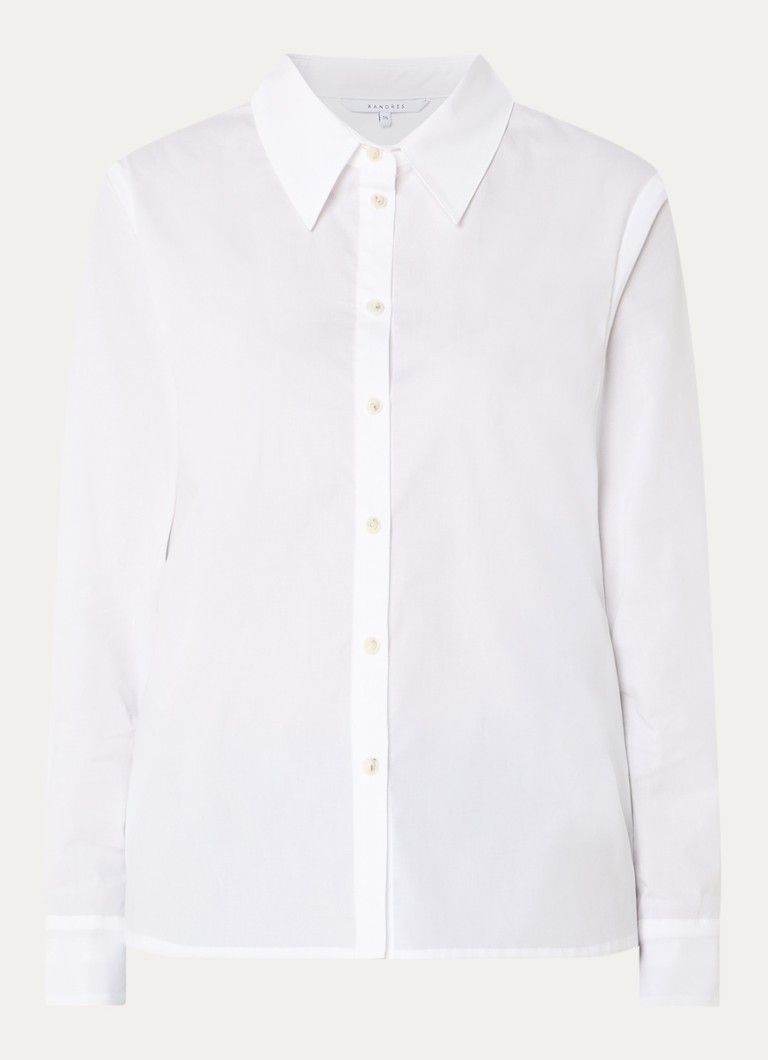 Xandres Dames Henk blouse met backprint in de kleur Wit