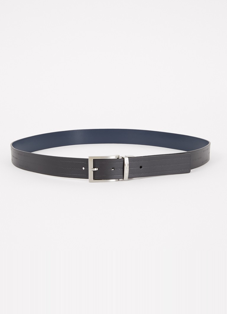 Armani Heren Reversible riem van leer in de kleur Zwart