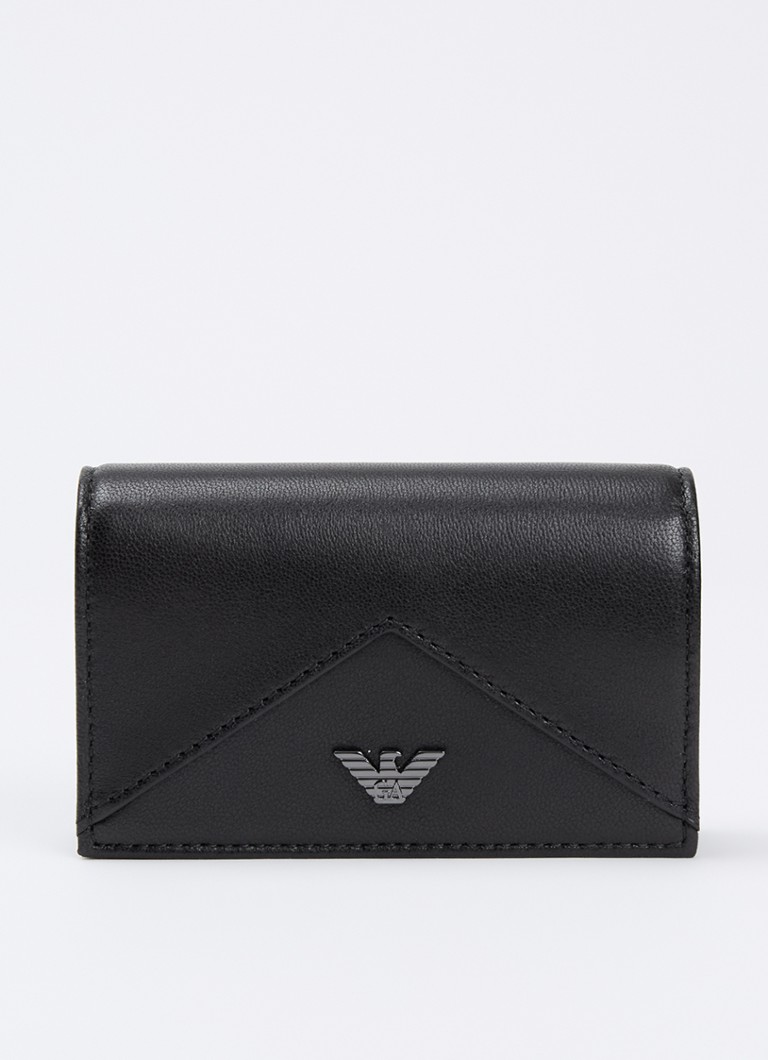 Armani Heren Portemonnee met logo in de kleur Zwart