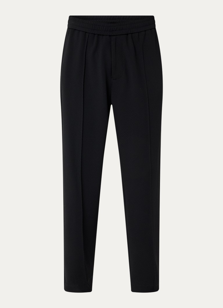 Armani Heren Straight fit pantalon met ritszakken in de kleur Zwart