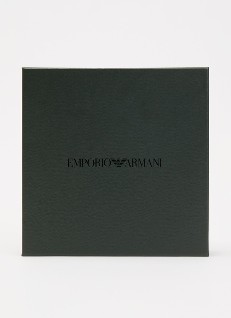 Armani Dames Pasjeshouder en sleutelhanger met logo in set van 2 in de kleur Donkergroen