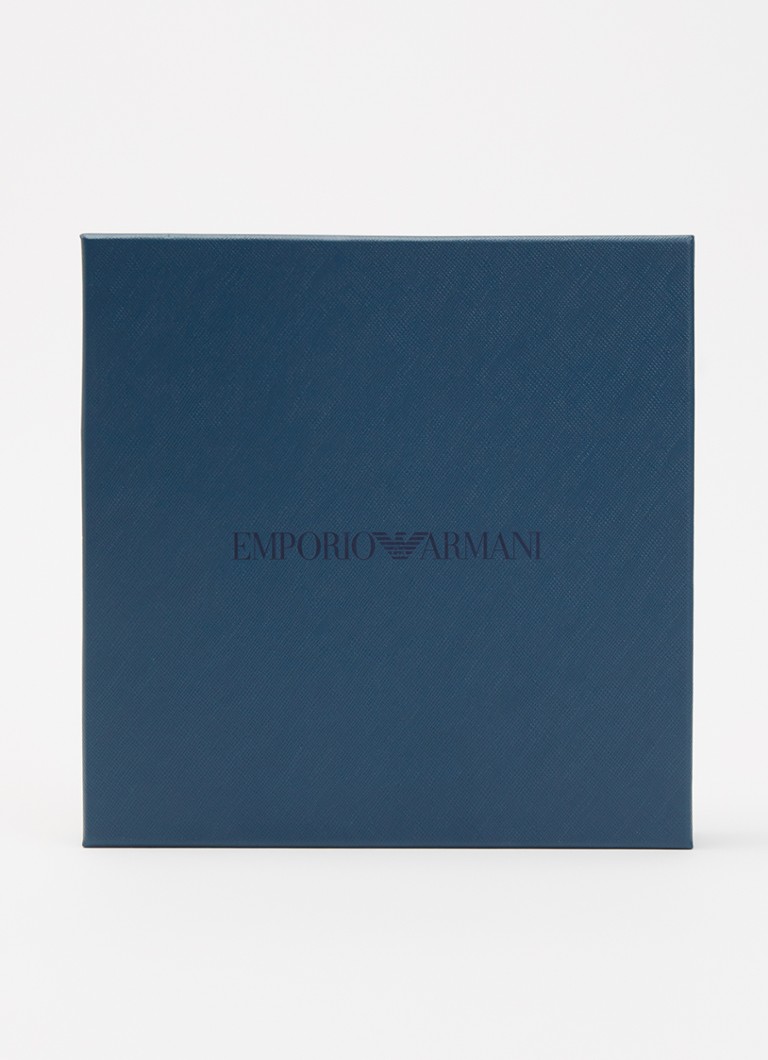 Armani Dames Pasjeshouder en sleutelhanger met logo in set van 2 in de kleur Donkerblauw