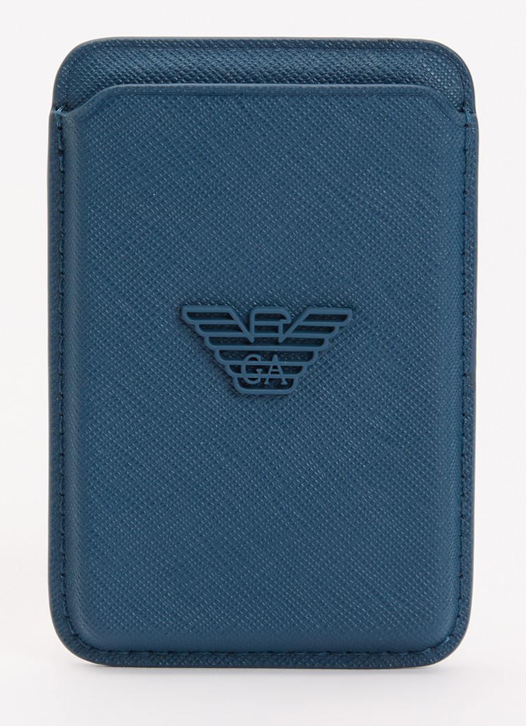 Armani Heren Pasjeshouder van logo in de kleur Petrol