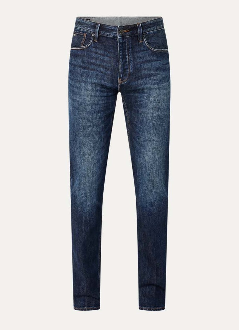 Armani Heren Slim fit jeans met steekzakken in de kleur Indigo