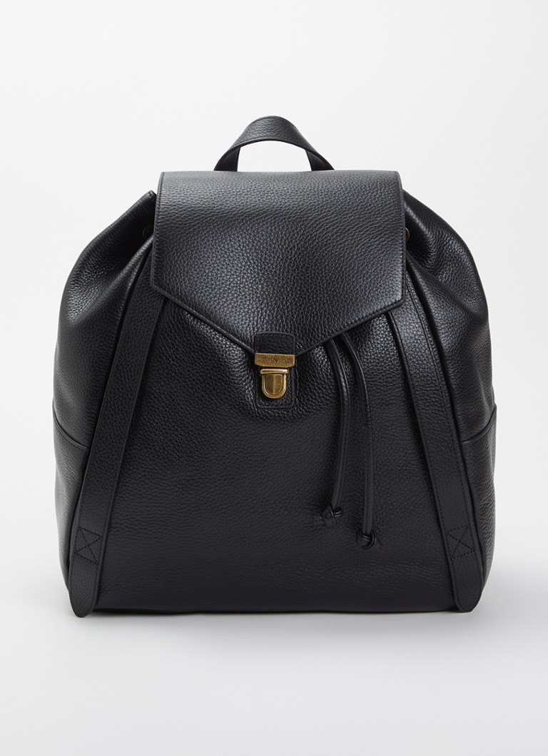 Armani Dames Rugzak van leer in de kleur Zwart