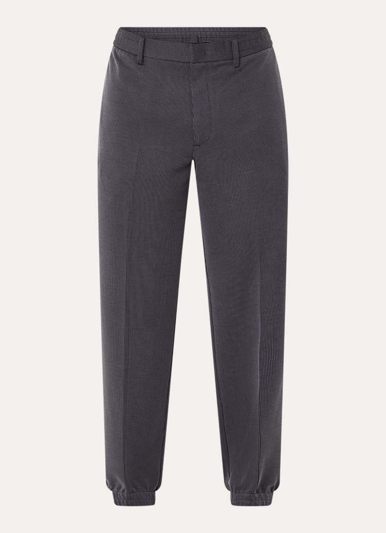 Armani Heren Tapered fit broek met steekzakken in de kleur Donkergrijs