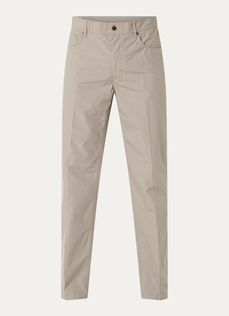 Armani Heren Straight fit chino met steekzakken in de kleur Khaki