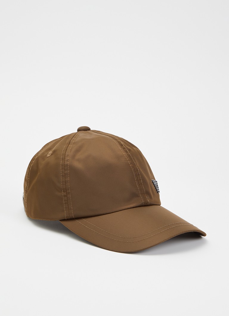 Armani Heren Baseball pet met logo in de kleur Bruin