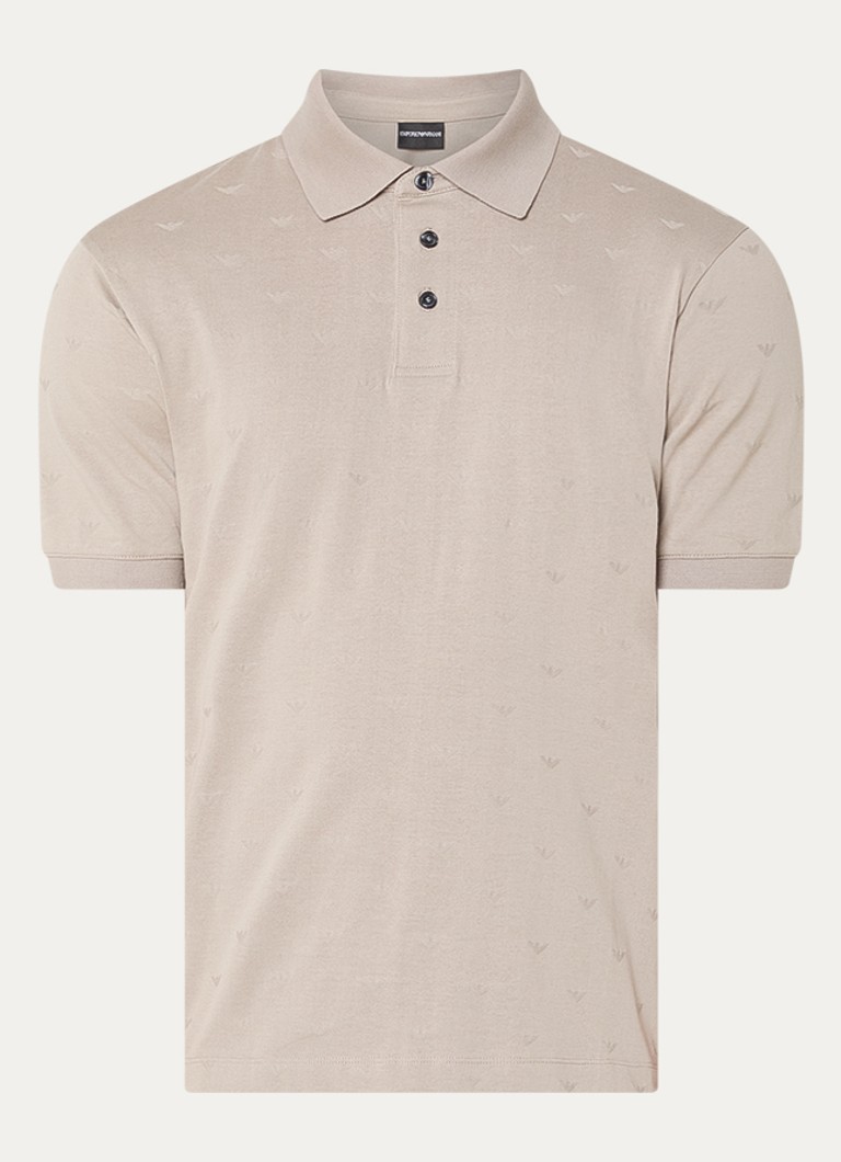 Armani Heren Regular fit polo met logo in de kleur Beige