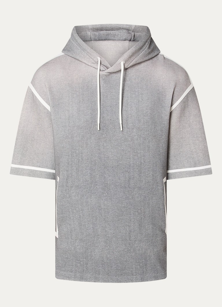 Armani Heren Hoodie met gemêleerd dessin in de kleur Grijs