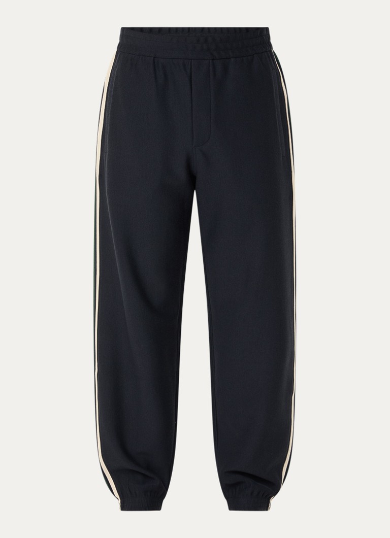 Armani Heren Mid waist tapered fit joggingbroek in de kleur Donkerblauw