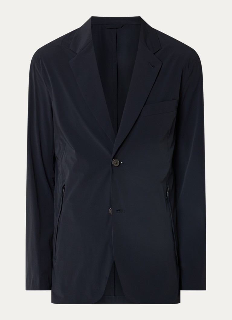 Armani Heren Softshell blazer met ritszakken in de kleur Donkerblauw