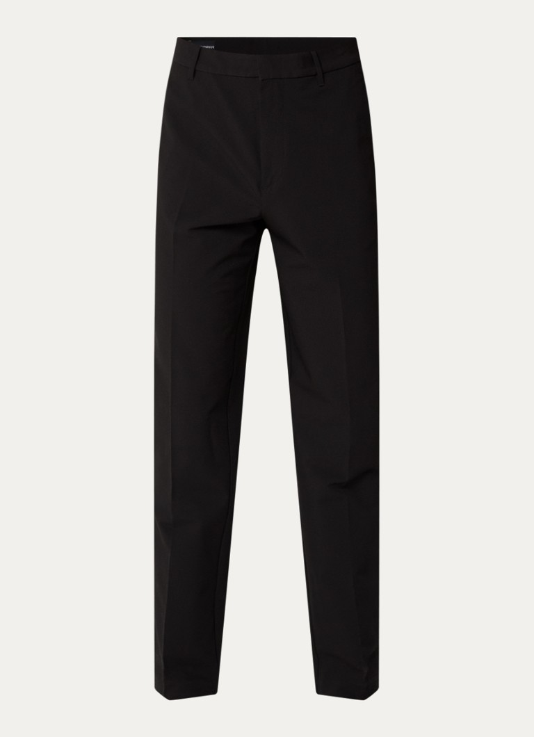 Armani Heren Straight fit pantalon met steekzakken in de kleur Zwart