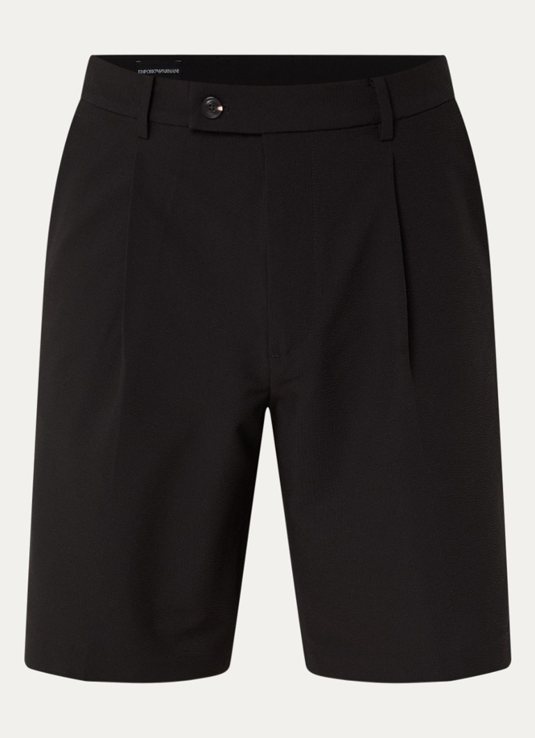 Armani Heren Straight fit korte broek met steekzakken in de kleur Zwart