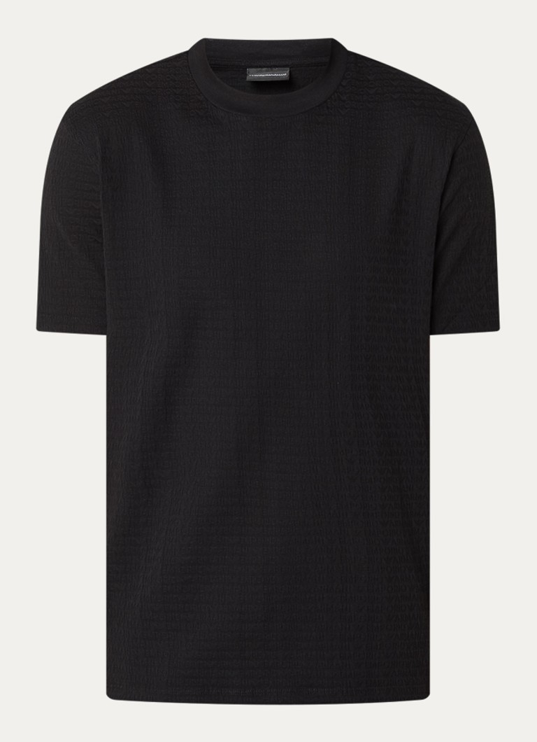 Armani Heren T-shirt met logoprint in de kleur Zwart