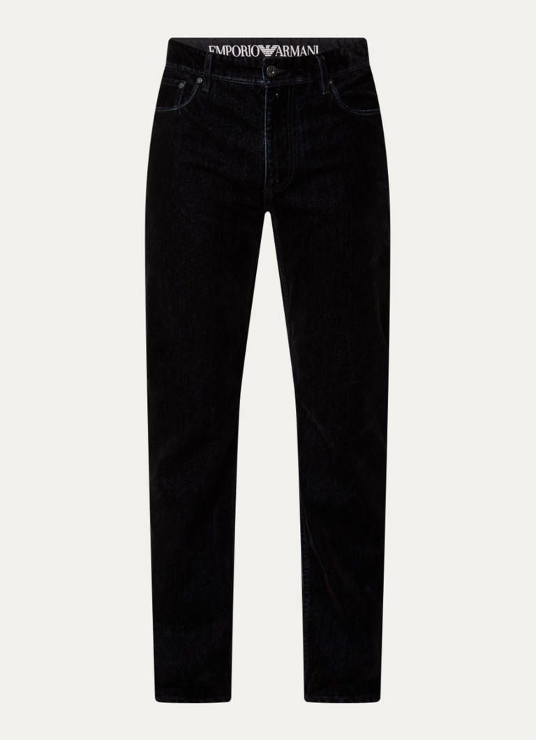 Armani Heren Slim fit jeans met donkere wassing in de kleur Zwart