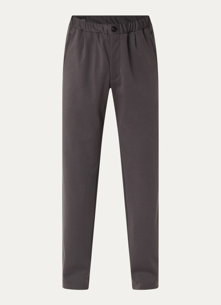 Armani Dames Loose fit pantalon met steekzakken in de kleur Donkergrijs