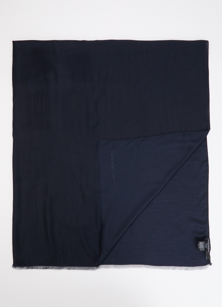 Armani Heren Stole sjaal 180 x 79 cm in de kleur Donkerblauw