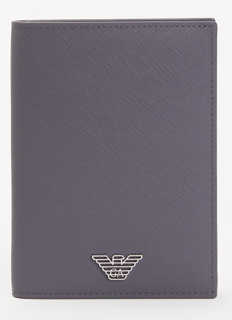 Armani Heren Paspoortetui met logo in de kleur Taupe