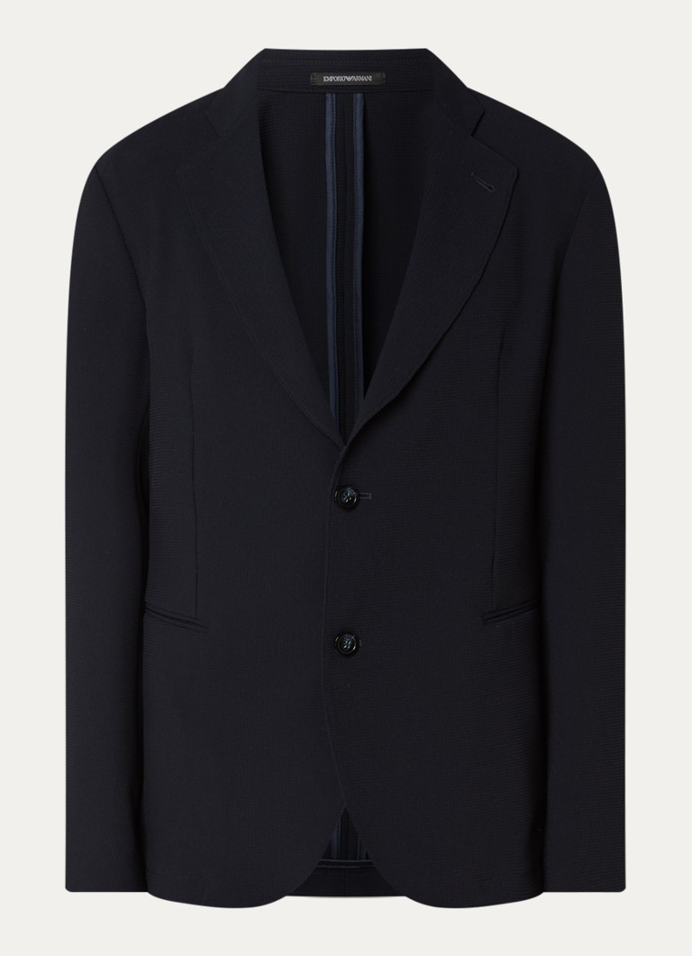 Armani Heren Colbert met structuur in de kleur Donkerblauw