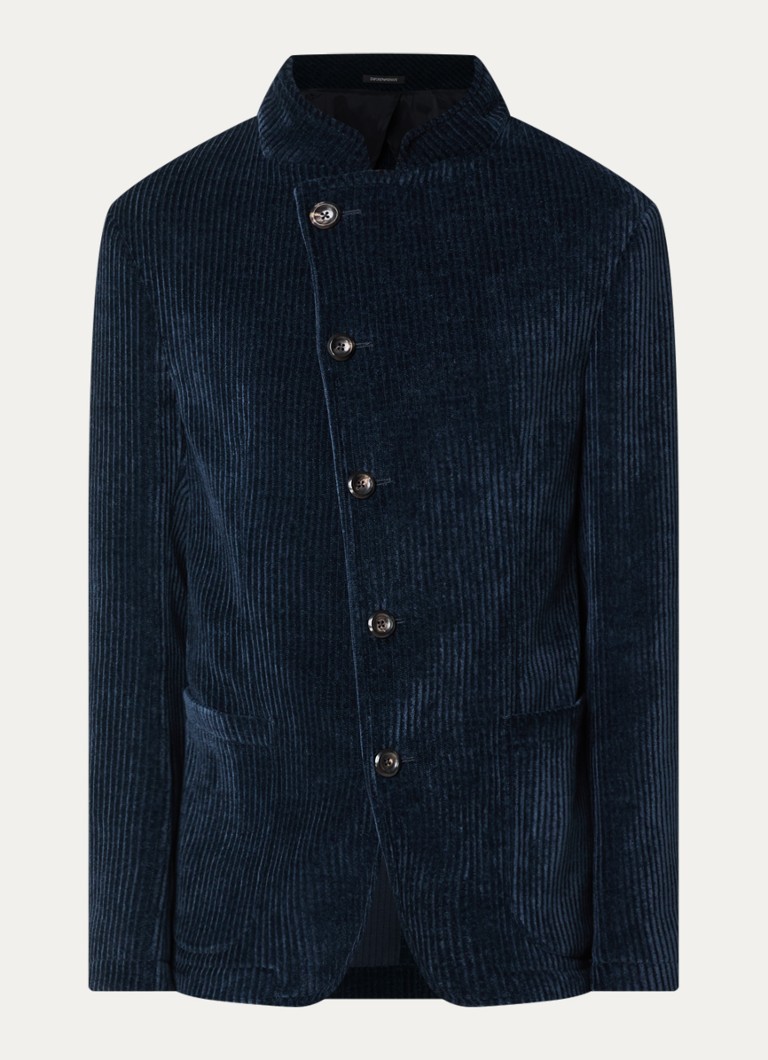 Armani Heren Jack van corduroy met opgestikte zakken in de kleur Donkerblauw
