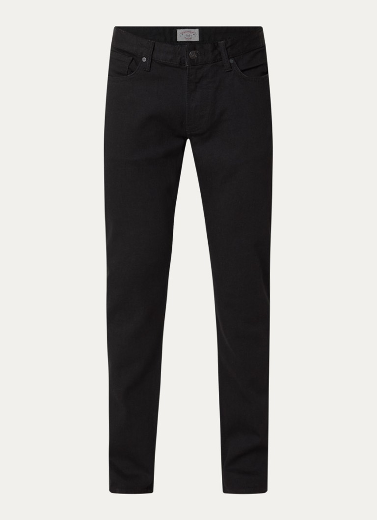 Armani Heren Straight leg jeans met gekleurde wassing in de kleur Zwart