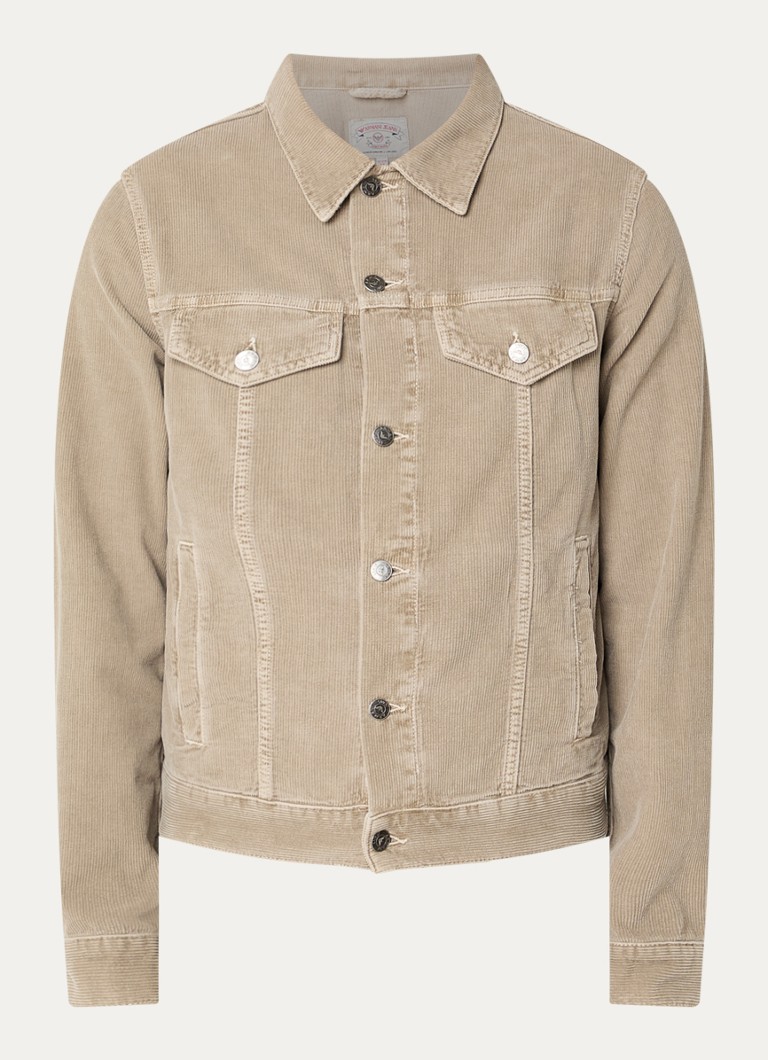 Armani Dames Jack van corduroy met steekzakken in de kleur Lichtgrijs
