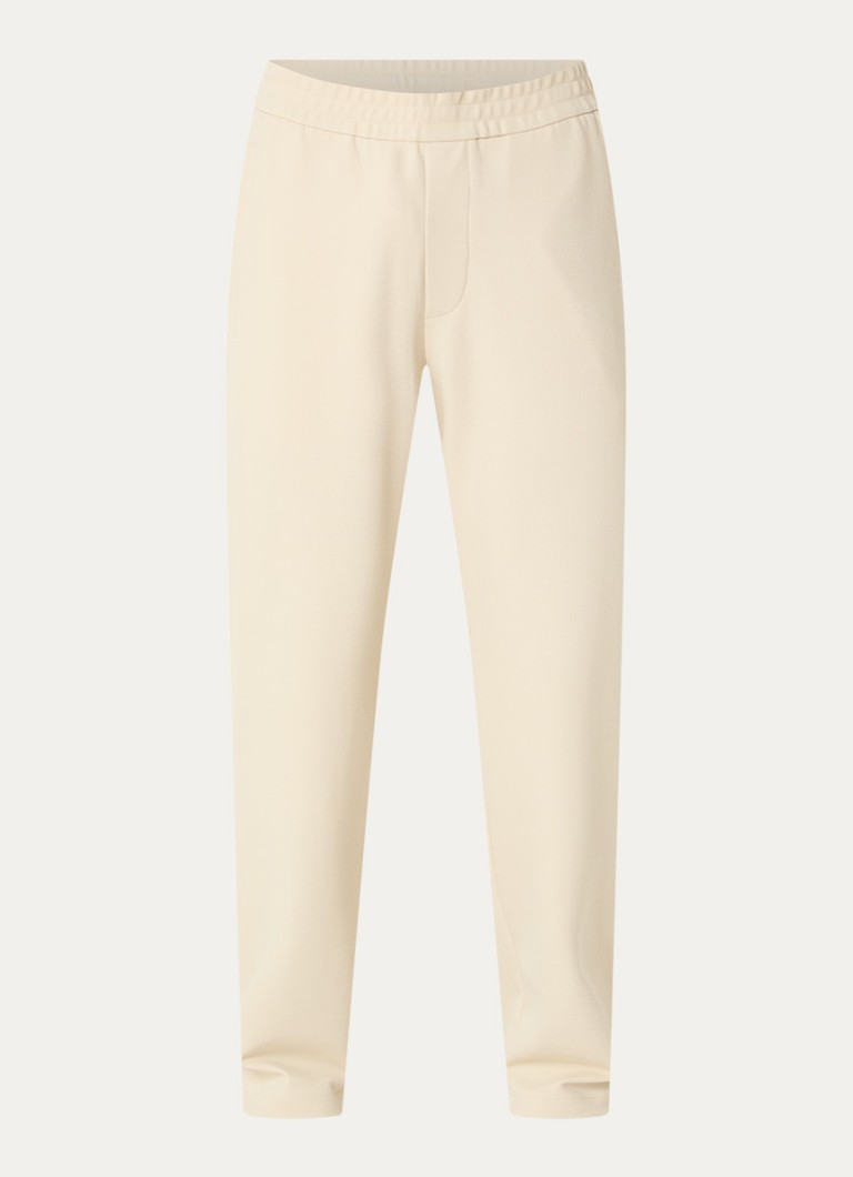 Armani Heren Straight fit chino met steekzakken in de kleur Ivoor